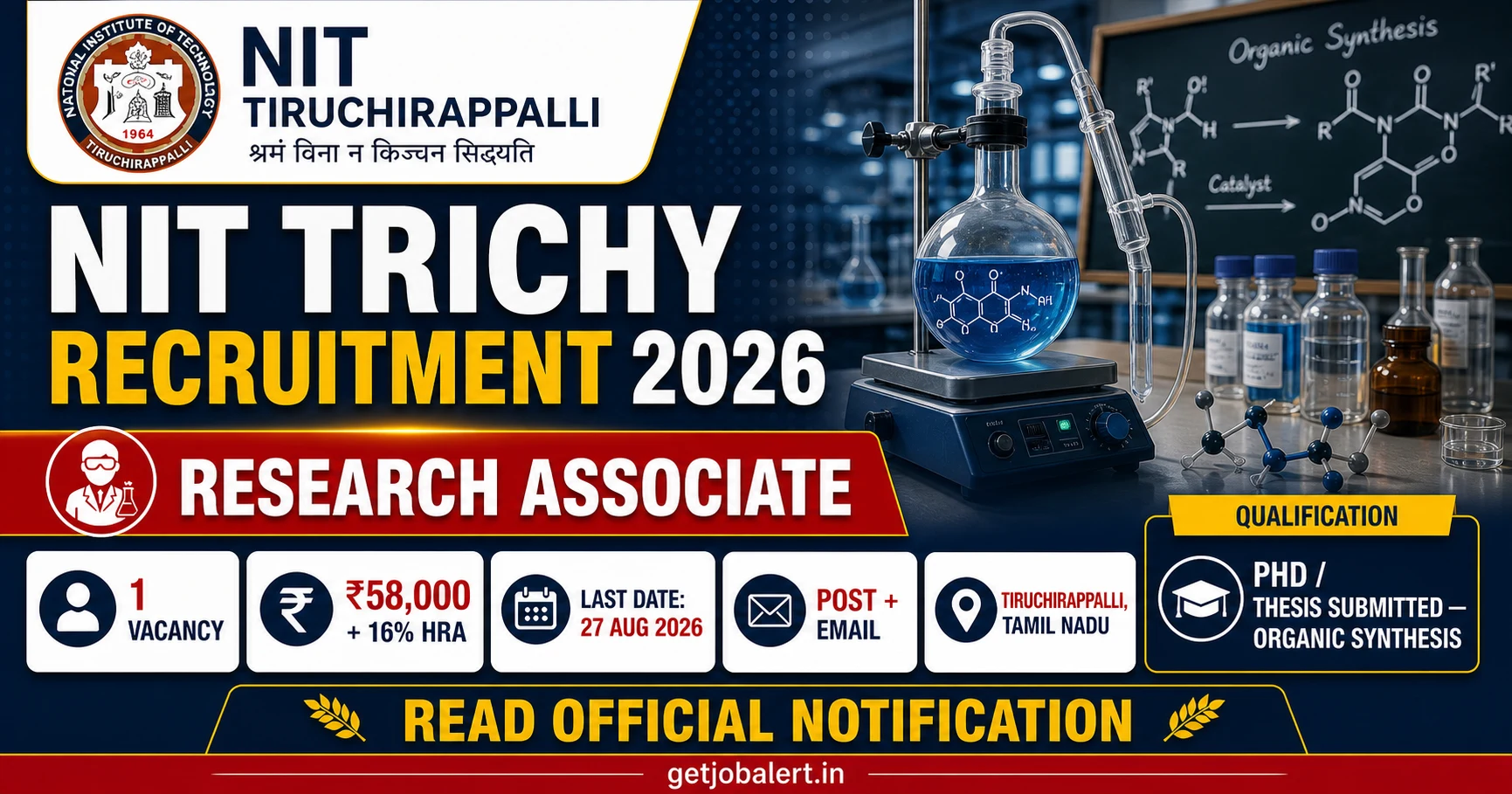 NITT Research Associate recruitment 2026 verified details cover