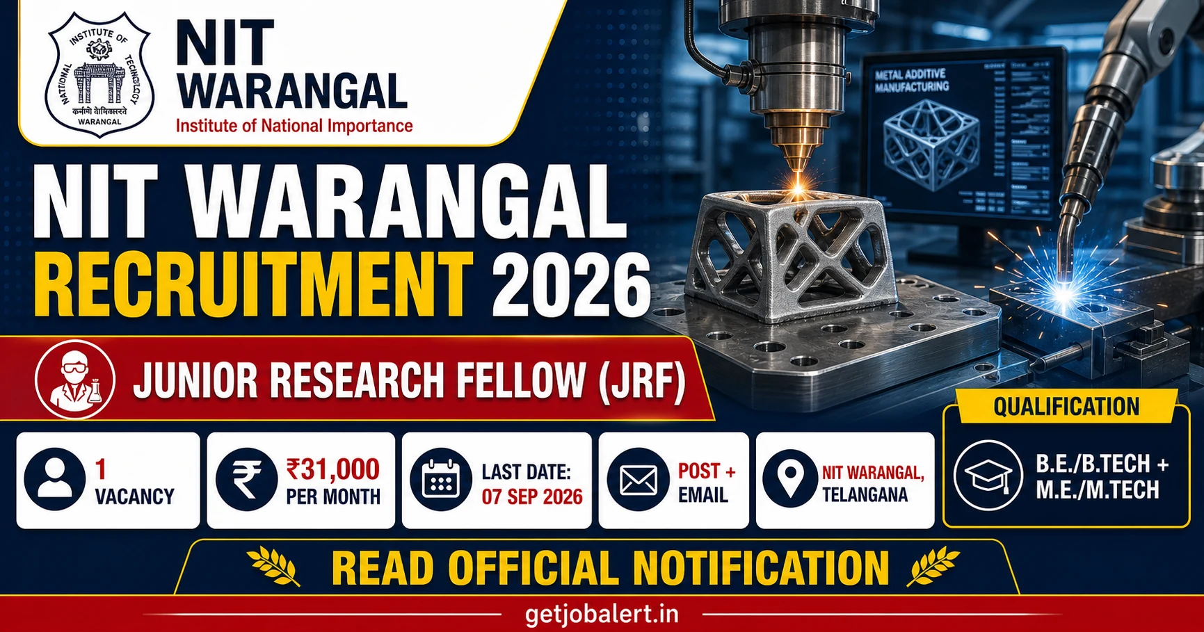nitw.ac.in NATIONAL INSTITUTE nitw.ac.in NATIONAL INSTITUTE Junior Research Fellow (JRF) Recruitment 2026 recruitment 2026 verified details cover