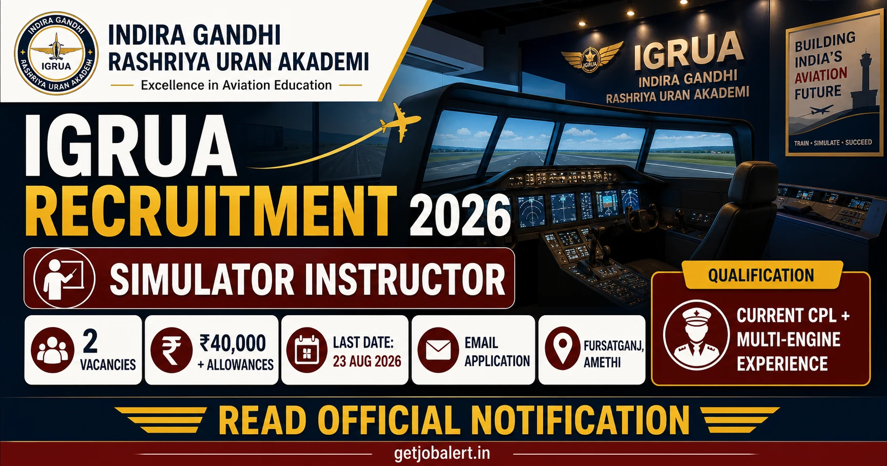 IGRUA Simulator Instructor recruitment 2026 verified details cover