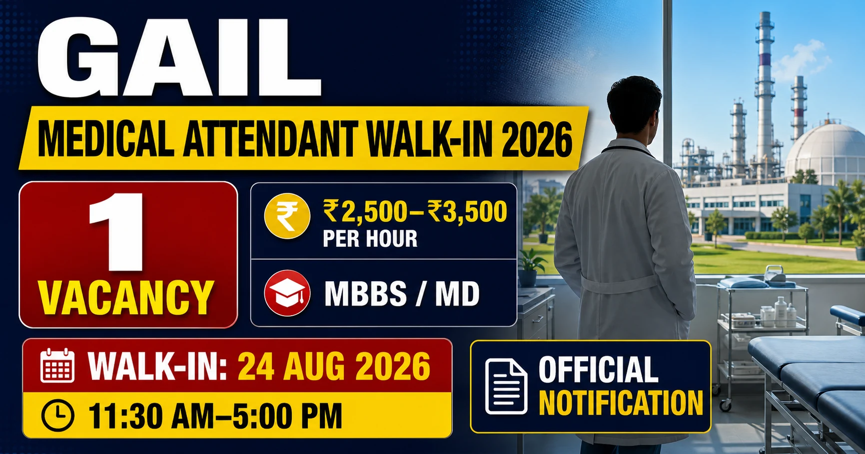 GAIL Medical Attendant Recruitment 2026 cover image