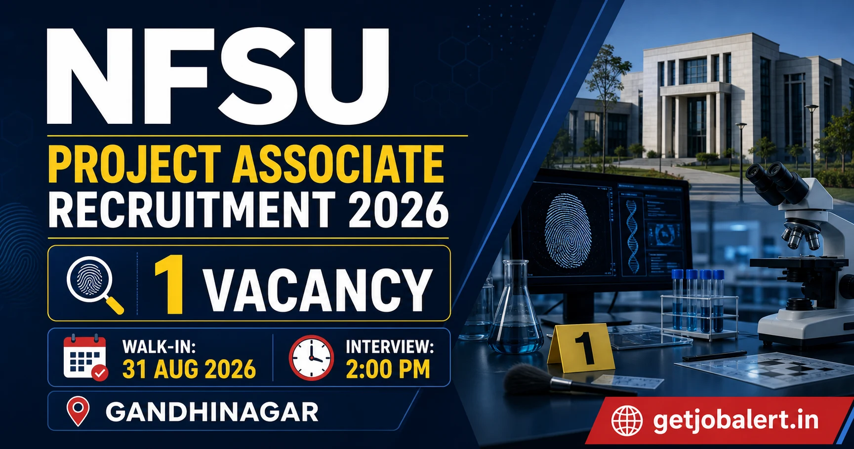 NFSU Project Associate Recruitment 2026 cover image