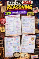 SSC CPO 2026 Reasoning English Medium handwritten notes cover.