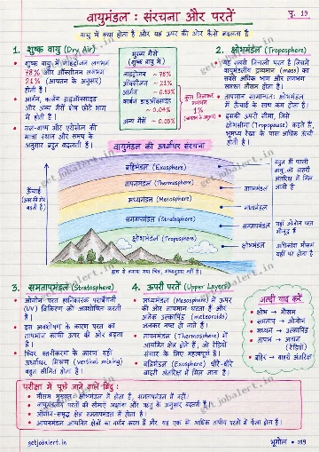 Real handwritten भूगोल revision notes sample page